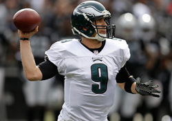 Philadelphia Eagles Quarterback Nick Foles throws a pass during