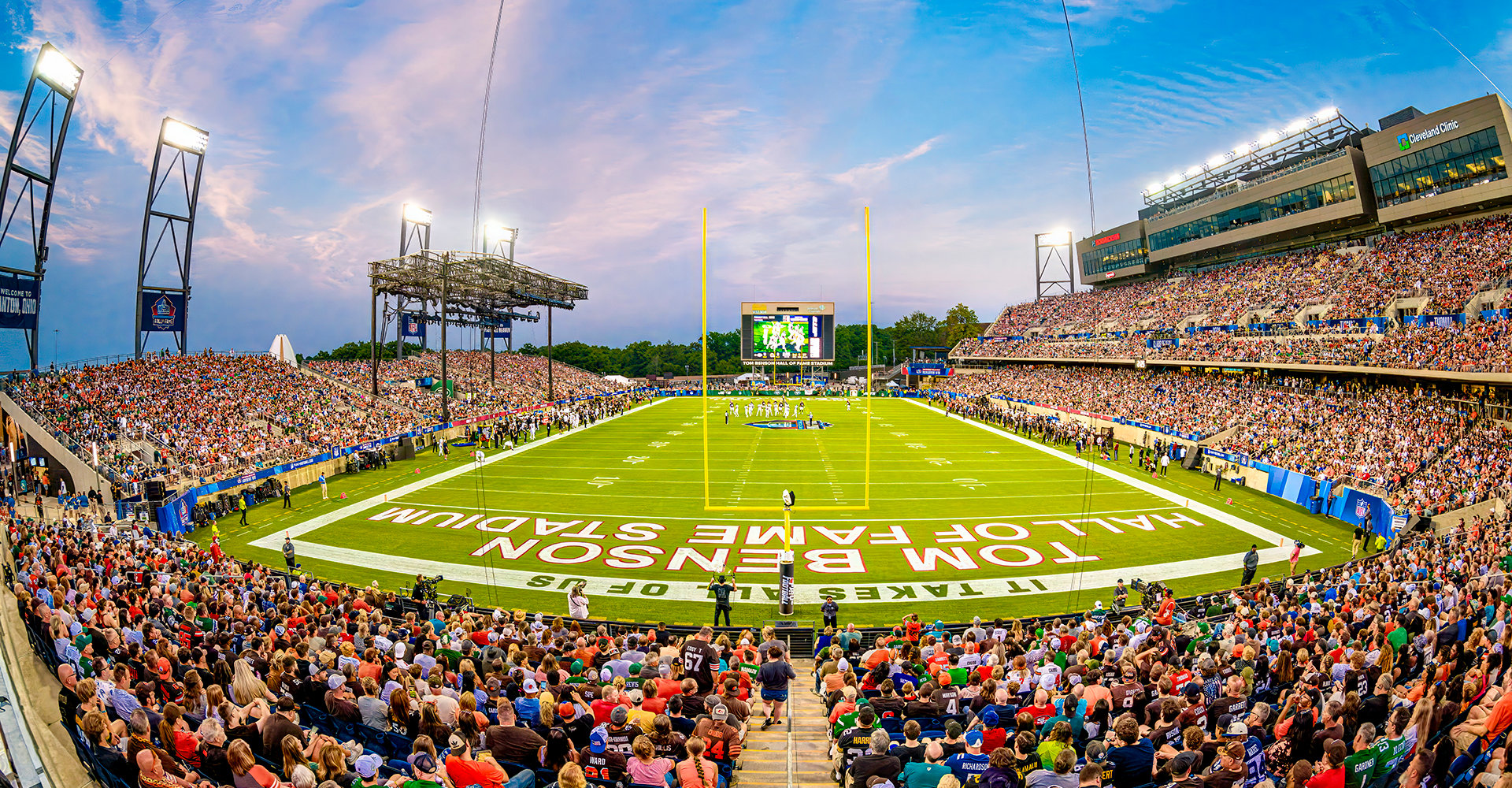 Tom Benson Hall of Fame Stadium.